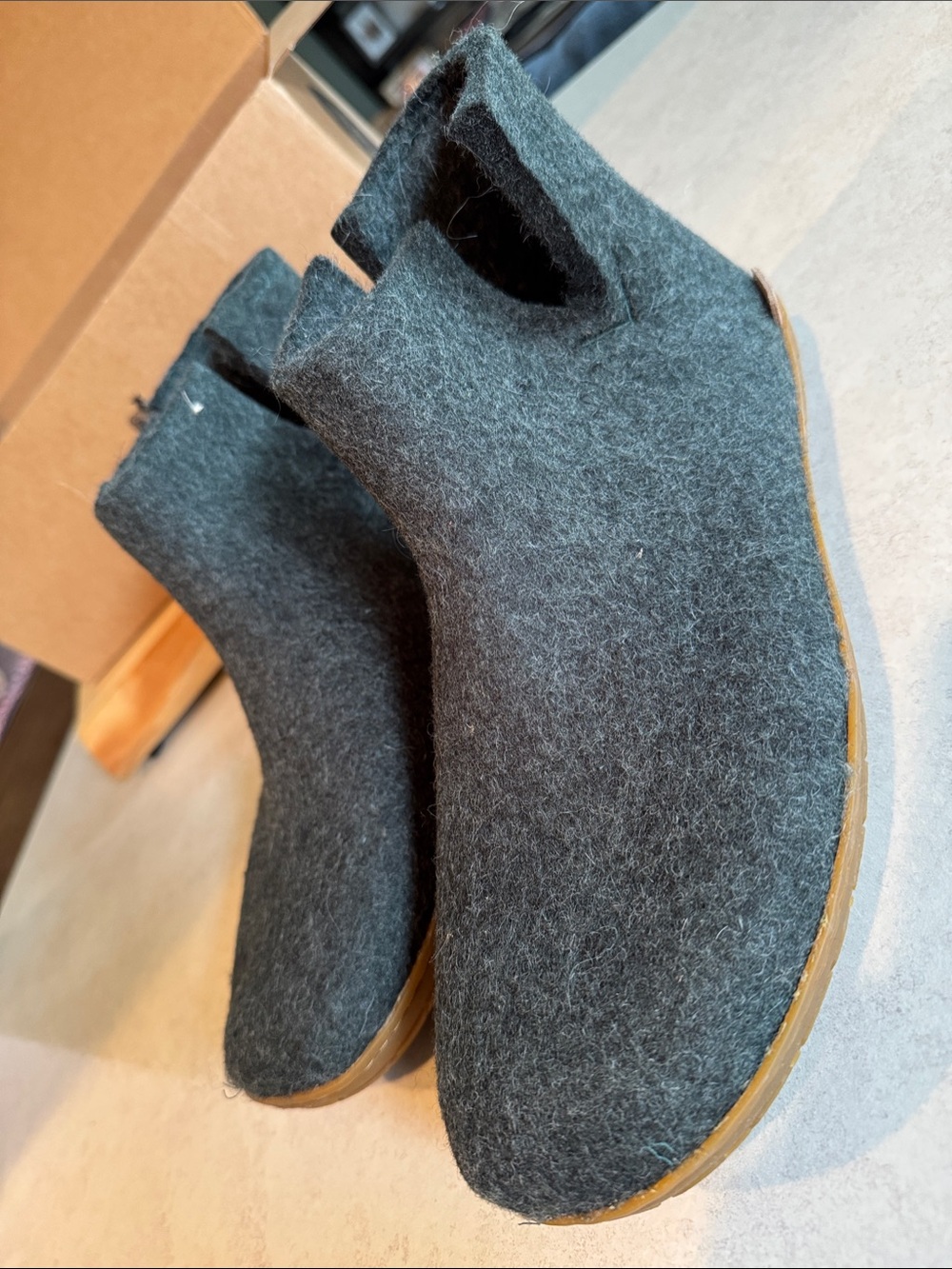 Women’s Forest Felt Slippers with Natural Sole